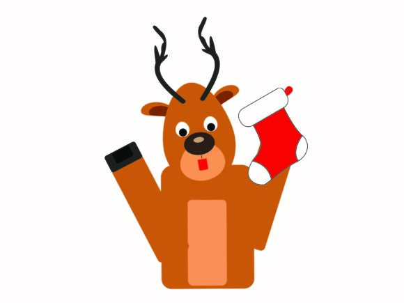 A Cozy Christmas Deer Graphic for Crafting & Seasonal Business