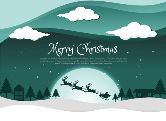 A Festive Nightscape Illustration for Graphics and Branding