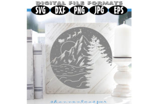 A Premium Mountain Christmas Illustration for Holiday Branding