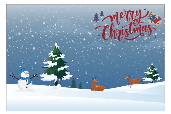 Background Merry Christmas Deer and Snowman: A Festive Graphics Solution