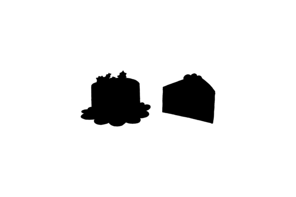 Christmas Decoration Cake Silhouette: A Versatile Graphic Illustration