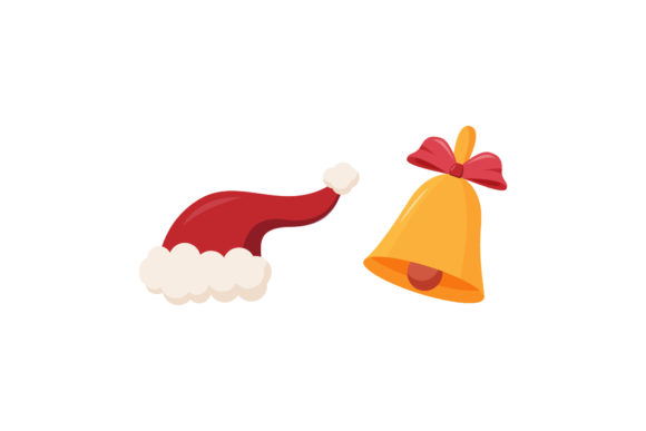 Christmas Hats Bell Vector Set: Festive Graphics for Local Brands