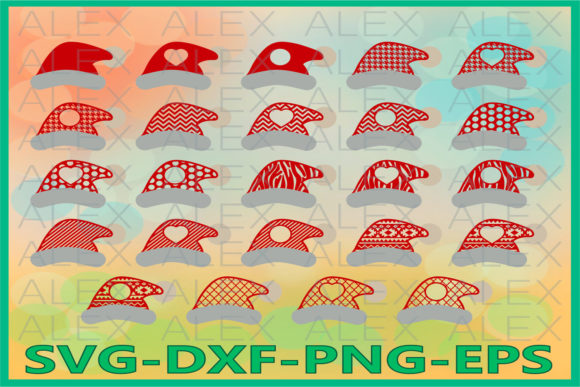 Christmas Hats, Santa Claus Graphics for Illustrations