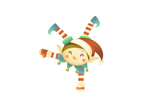Christmas Illustration Acrobat Man: A Festive Graphics Gem