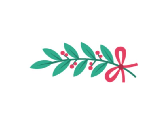 Christmas Illustration Green Leaf: A Versatile Graphics Asset
