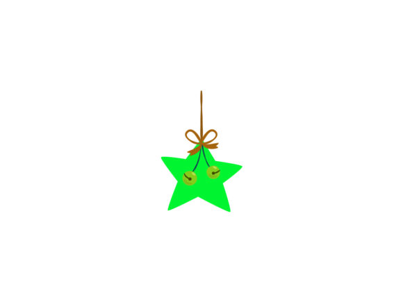 Christmas Illustration Green Star: Perfect for Festive Graphics