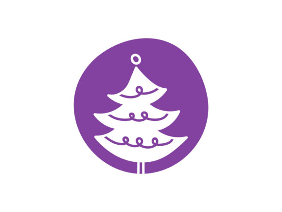 Christmas Illustration Purple Tree: A Versatile Graphic for Holiday Creations