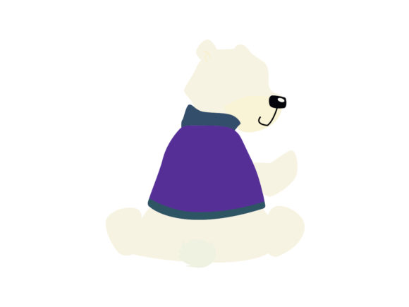 Christmas Illustration White Polar Bear