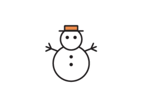 Christmas Illustration White Snowman: A Versatile Graphic for Seasonal Content