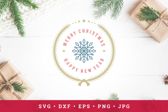 Christmas Saying Design with Snowflake: A Graphics Gem