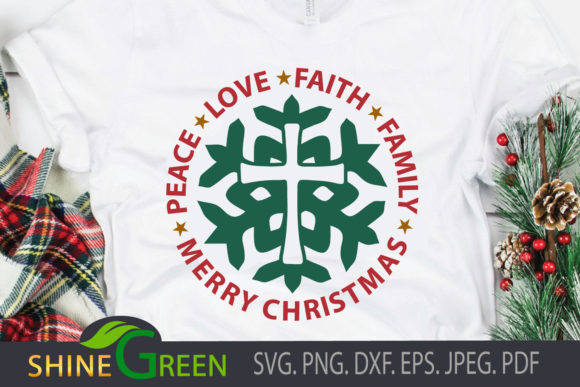 Christmas - Snowflake, Cross, Faith: A Versatile Graphics Asset