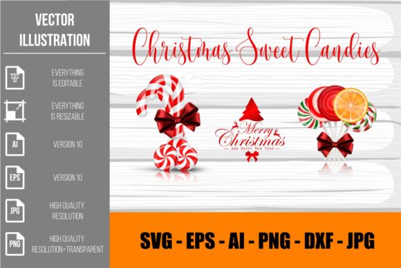 Christmas Sweet Candies Vector: A Festive Graphics and Illustrations Asset