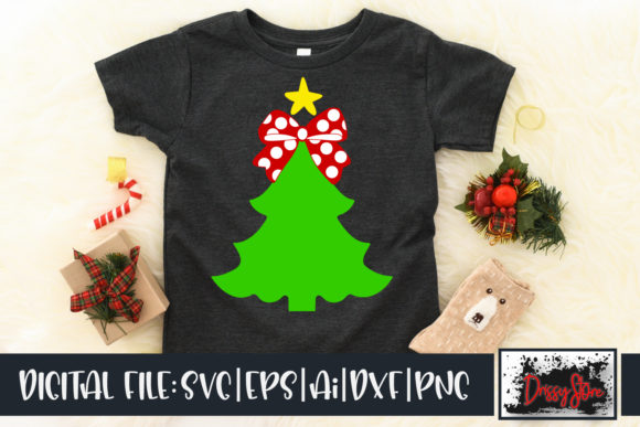 Christmas Tree with Bow: A Versatile Graphic for Branding