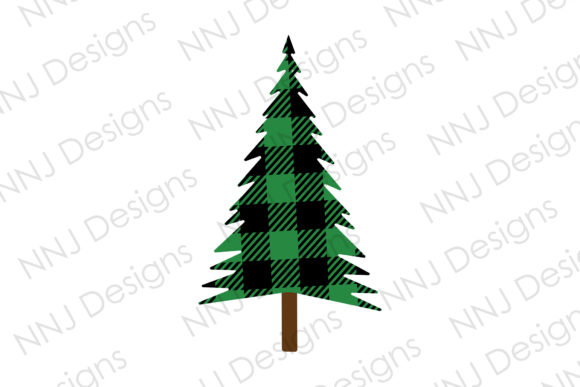 Christmas Tree with Plaid Clipart: A Festive Graphics Gem