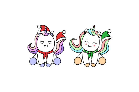Christmas Unicorn Design Set Vectors: A Must-Have for Creative Graphics
