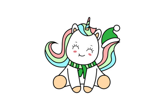 Christmas Unicorn Illustrations: A Magical Graphics Asset