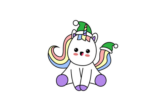 Christmas Unicorn Vectors: A Festive Graphic for Local Brands