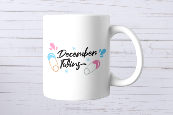 December Twins - Christmas: A Charming Graphic for Seasonal Branding