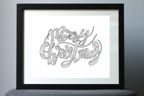 Merry Christmas Lettering with Pattern: A Festive Graphics Review
