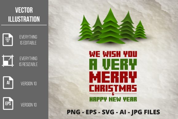 Merry Christmas New Year Vector: Festive Graphics for Local Brands