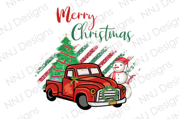 Merry Christmas with Vintage Truck: A Festive Graphics Treasure